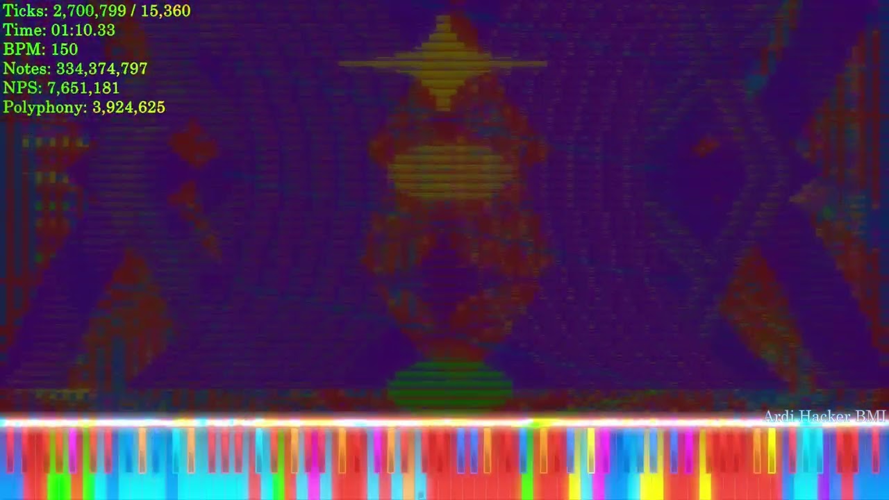 [Black MIDI] Po Pi Po V4 | 2.29 billion notes