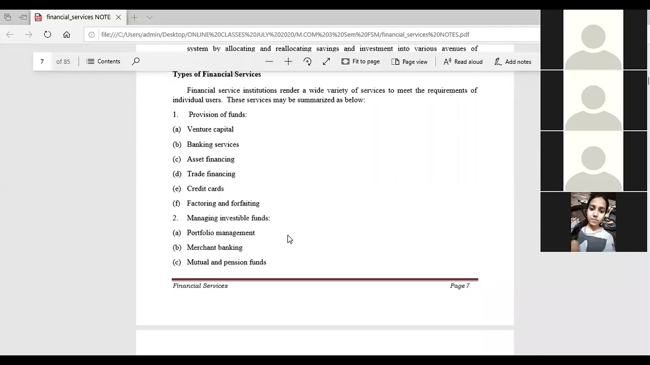 financial services By Dr Sandeep Agrawal, Assistant Professor, BU, Jhansi