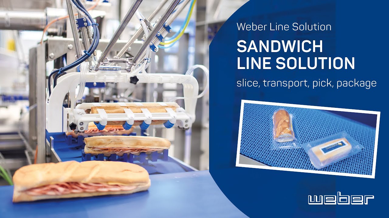 130 Sandwiches pro Minutes vollautomatisiert belegen & verpacken | Weber Linienlösung