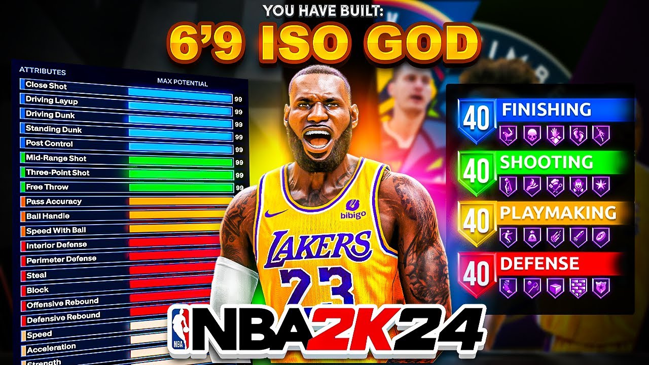 BEST 6’9 ISO GUARD BUILD in NBA 2K24 - HOF POSTERIZER - BEST POINT GUARD BUILD in NBA 2K24!