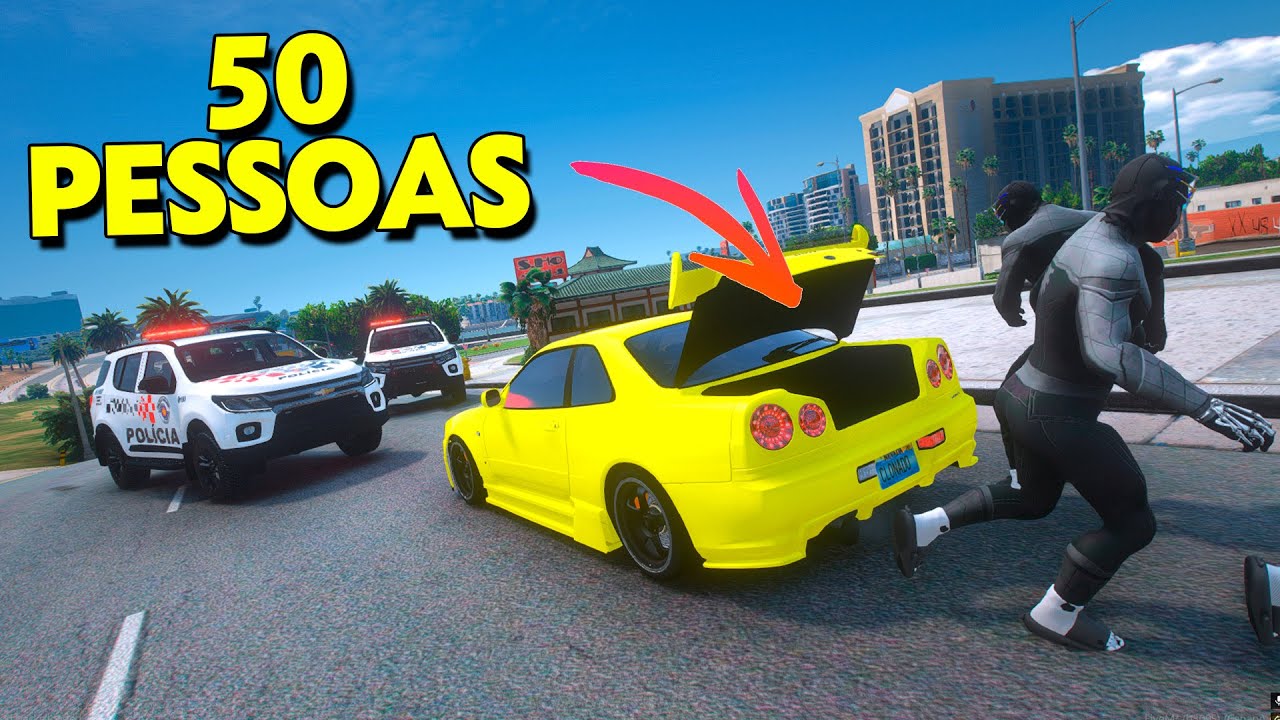 Coloquei 50 PESSOAS no PORTA MALA e ESPEREI SER ABORDADO no GTA RP