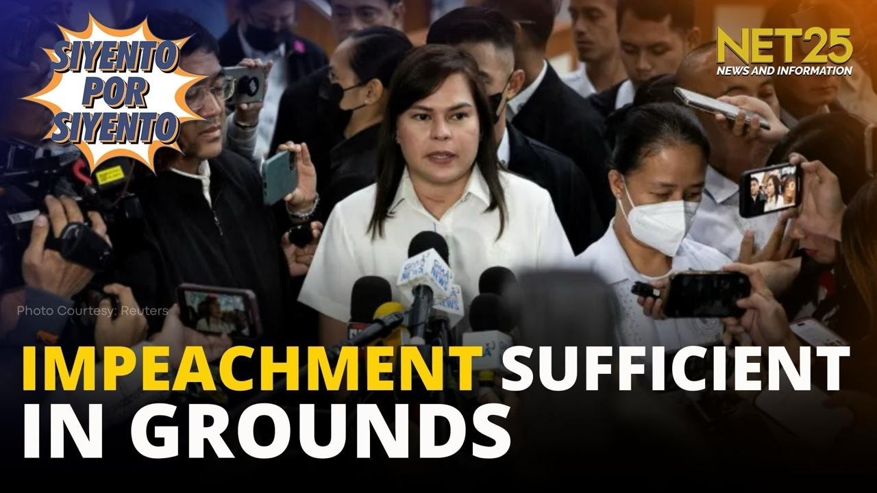 Impeachment complaints laban kay VP Sara, sufficient in grounds