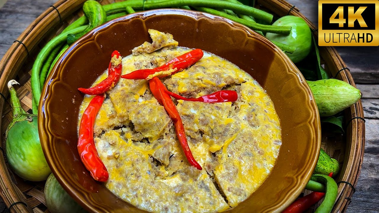 Local Food Steamed Prahok with Egg | Asian Food @foodatasty