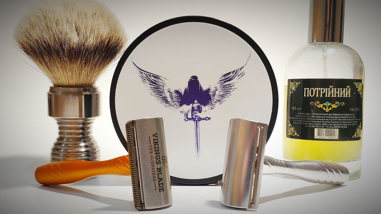 Бритье №248- Батл Vikings Blade vs Murray Trident Razor. Barrister and mann