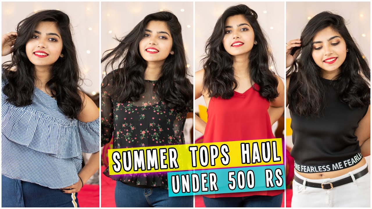 Summer Tops Haul Under ₹500(11 Tops) | College Lookbook