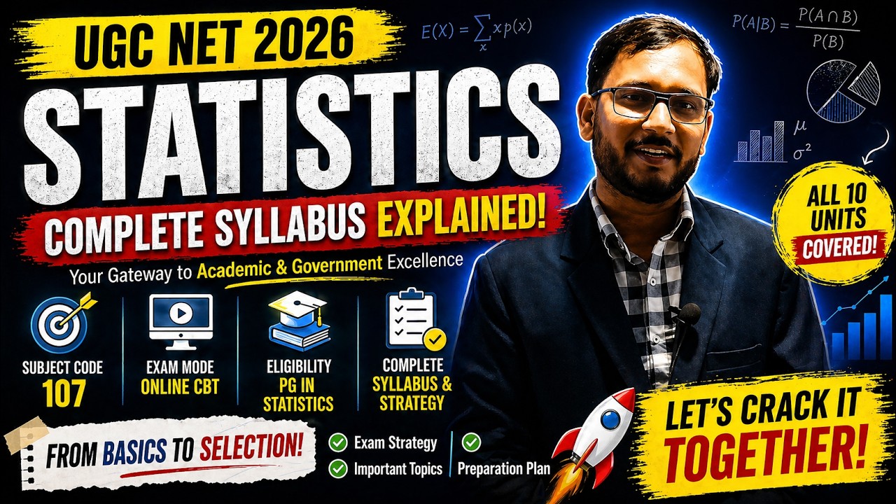 👉 UGC NET Statistics 2026 | Complete Syllabus Explained + Strategy