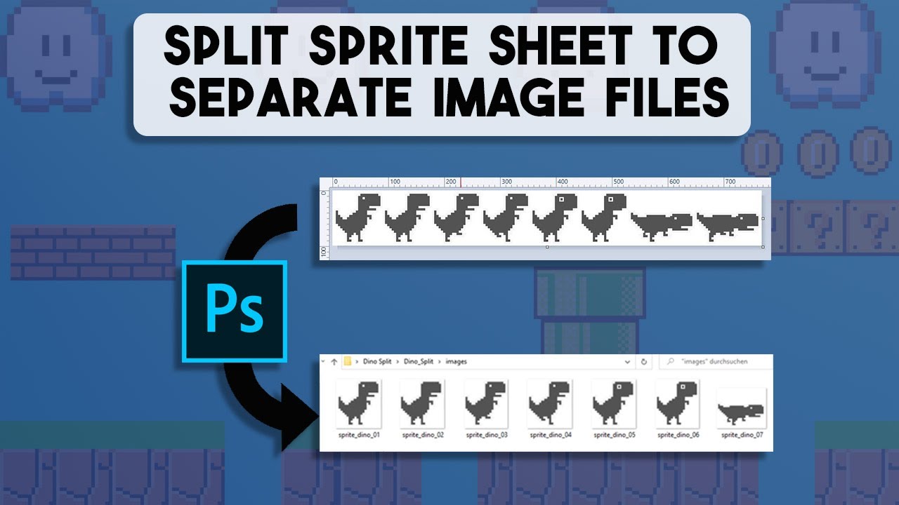 Split Sprite Sheet into Separate Image Files (with Photoshop)
