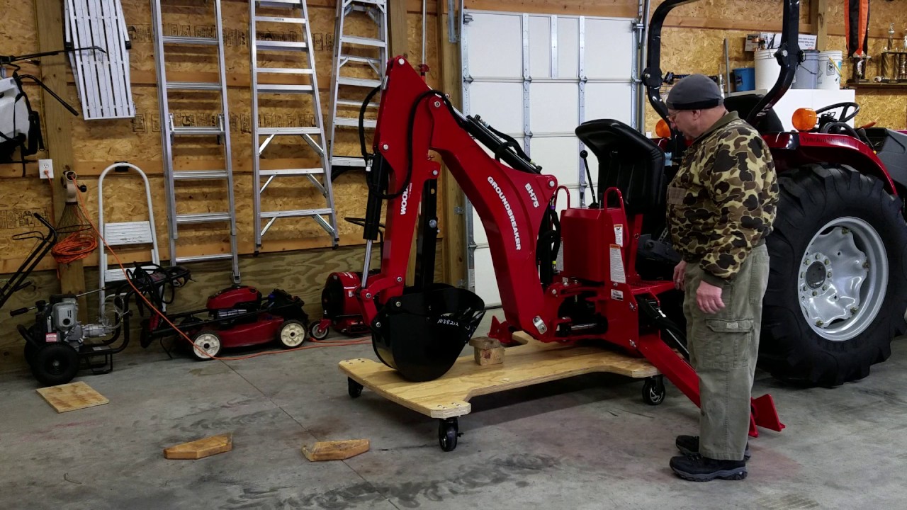 Woods Backhoe Dolly. One Man Operation