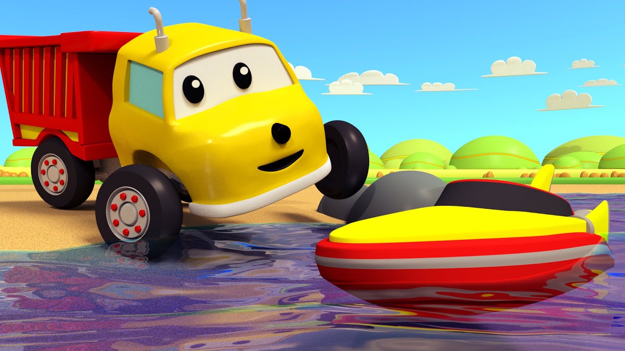 LEARN COLORS Playing with SPEED BOATS! - Learn with Ethan the Dump Truck 👶 Educational Cartoon