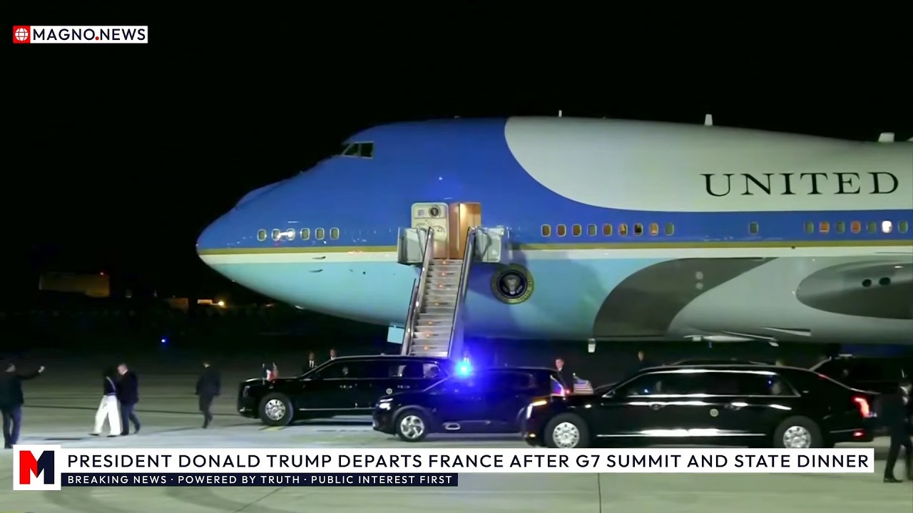 🇺🇸 Президент Трамп покидает Францию после саммита G7 и подписания иранской сделки в Версальском д...