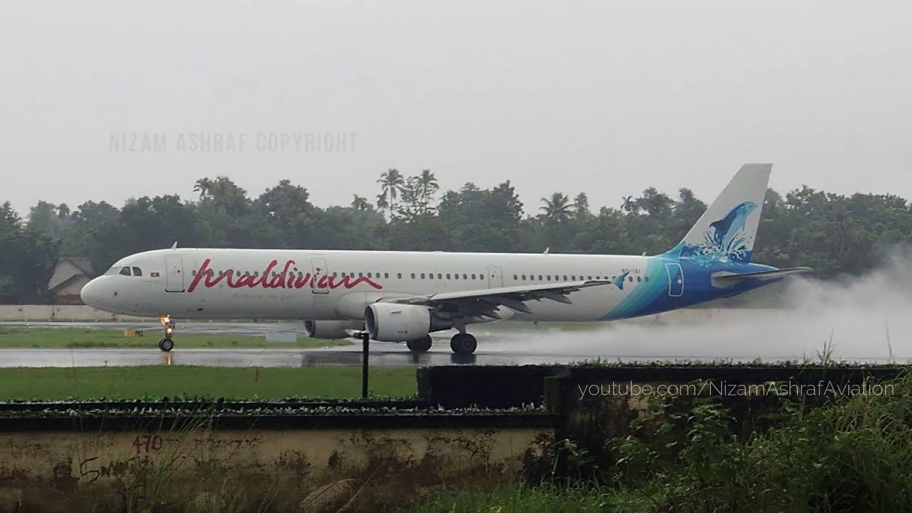 Maldivian Airbus A321 RAINY DEPARTURE from Cochin International Airport | Nizam Ashraf Aviation [HD]