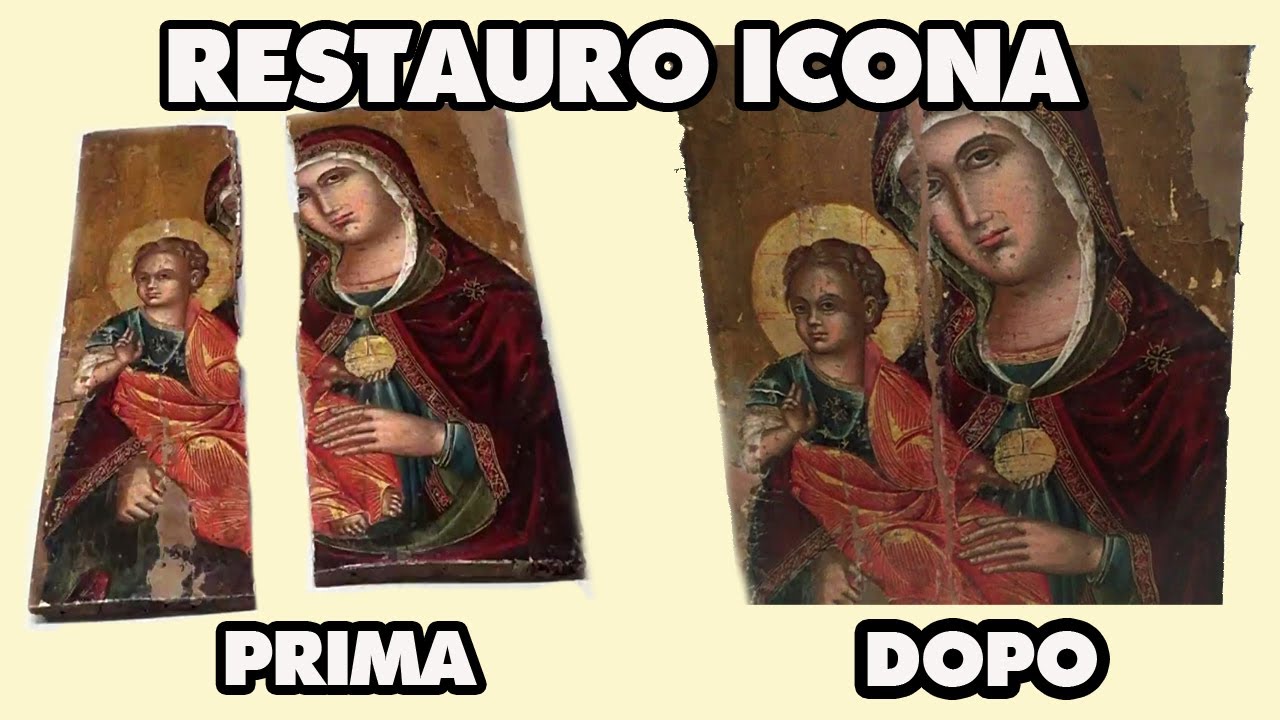Restauro di un'icona del '700