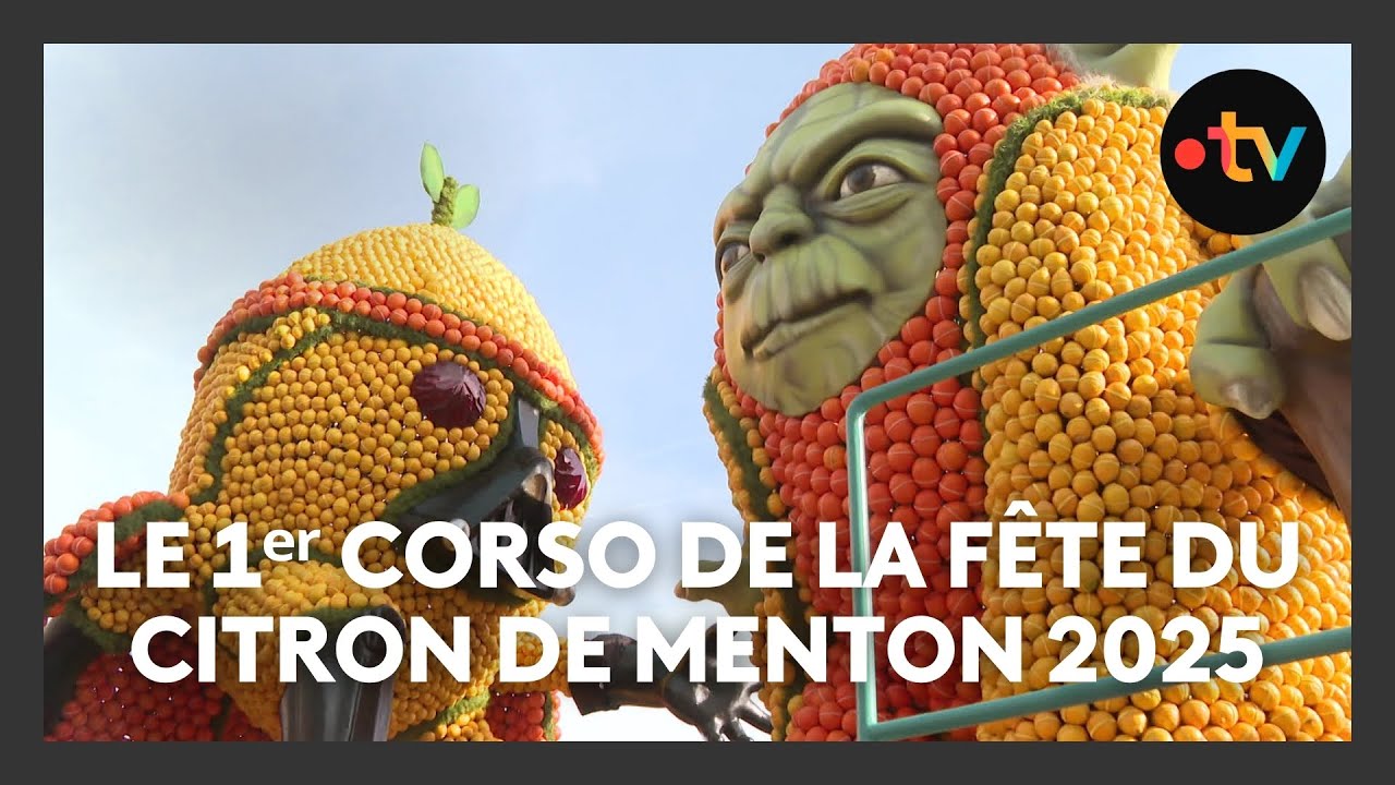 C'est parti pour la f&ecirc;te du citron de Menton 2025 et son premier d&eacute;fil&eacute; de chars