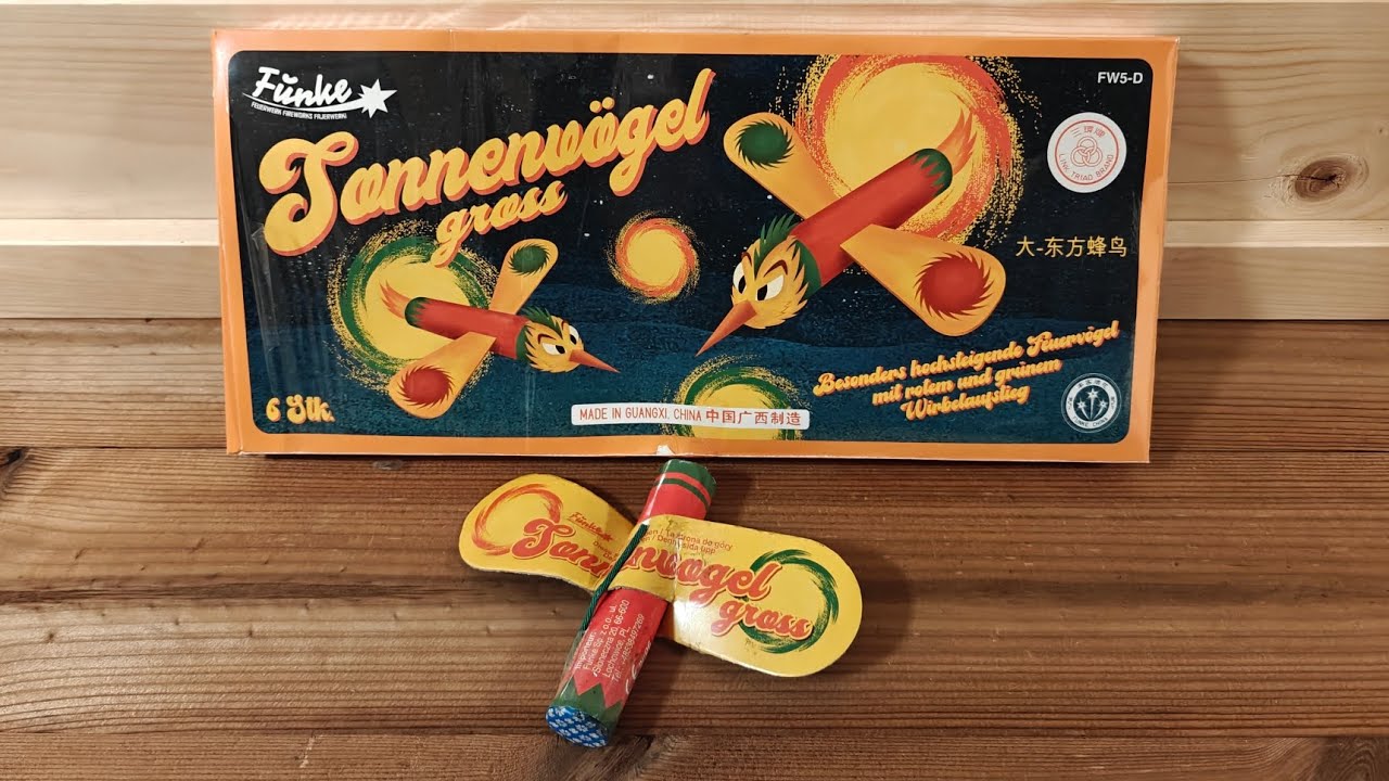 Sonnenvögel Groß - Funke Fireworks #vuurwerk #experiment