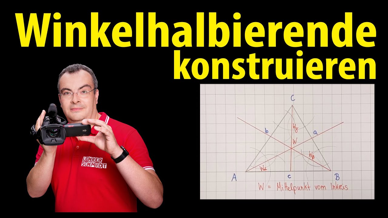 Winkelhalbierende konstruieren - einfach erklärt | Lehrerschmidt