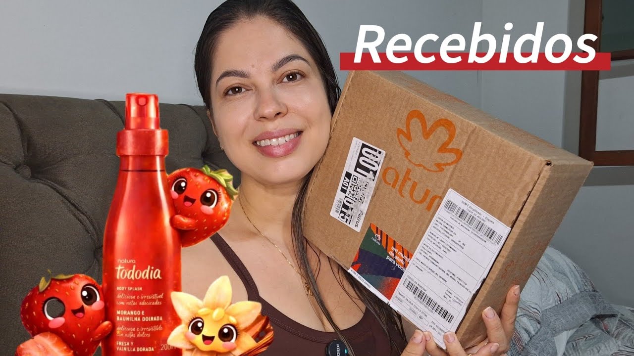 Recebidos Natura - Linha Morango e Baunilha Dourada
