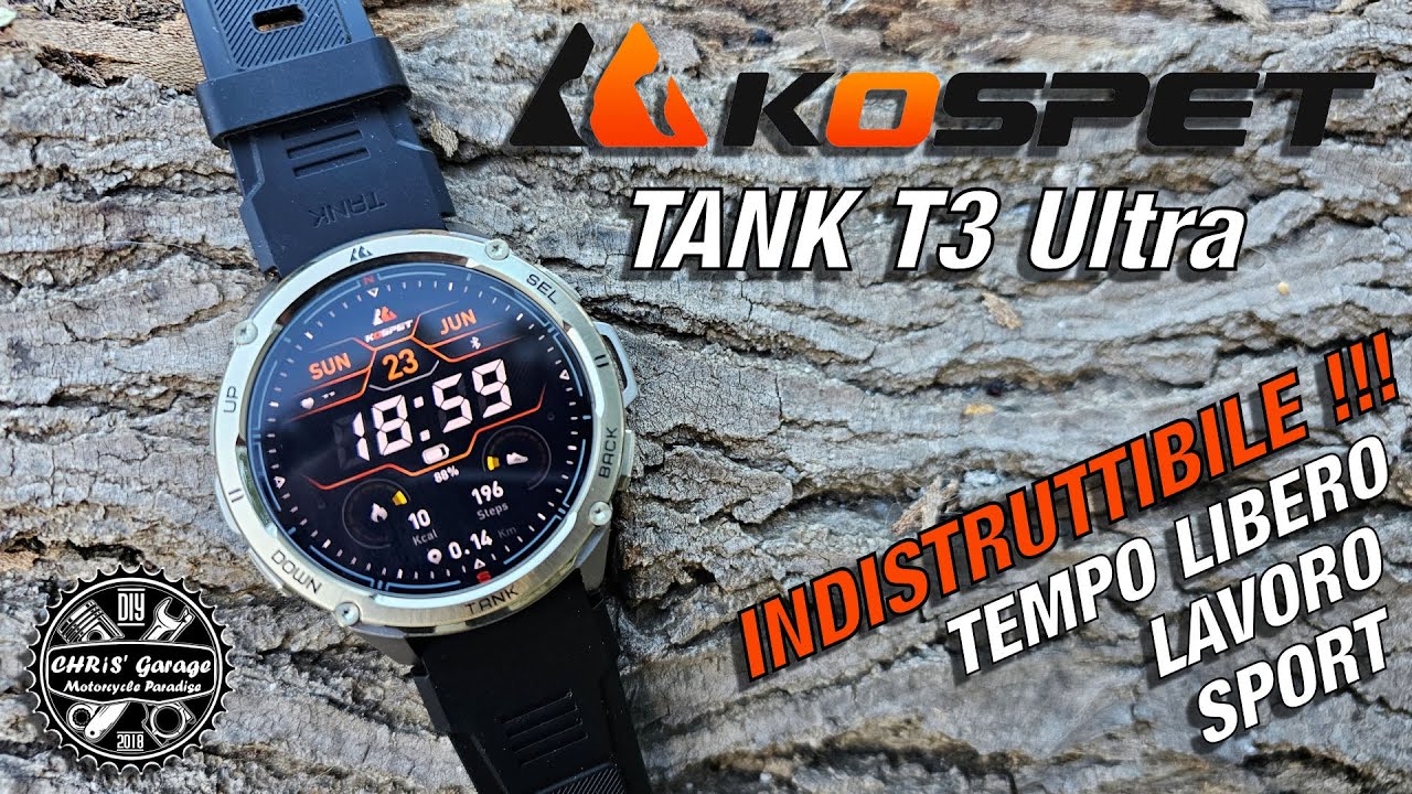 KOSPET TANK T3 ULTRA Smartwatch Sportwatch Rugged Indistruttibile completo ed economico
