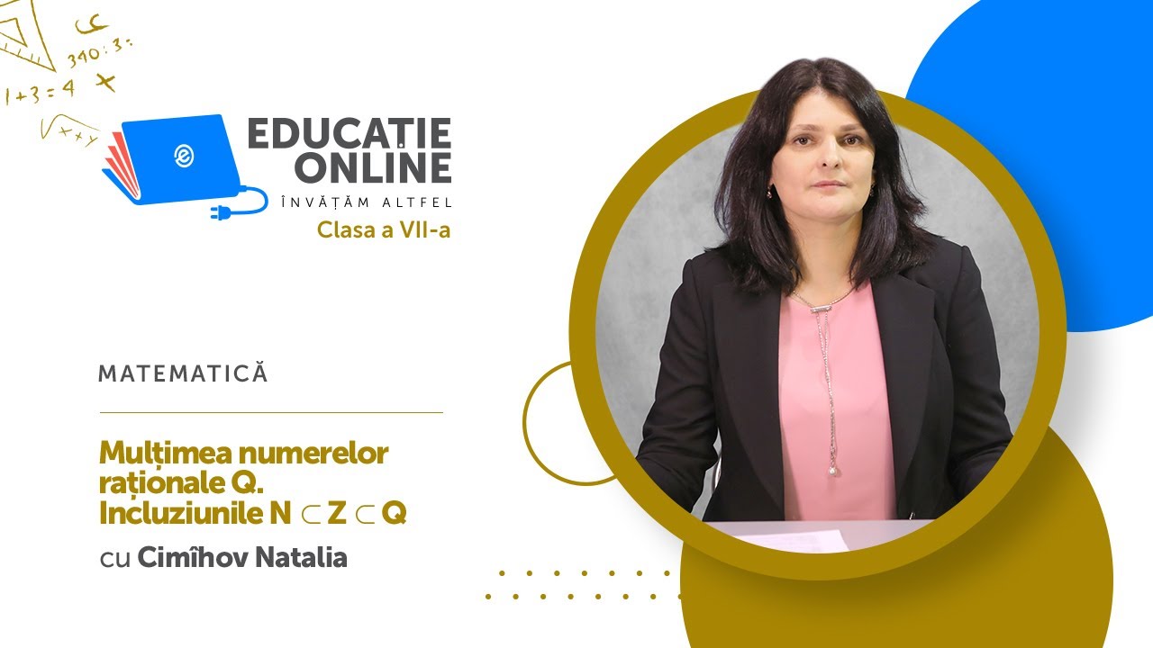 Matematică, Clasa a VII-a, Mulțimea numerelor raționale Q. Incluziunile N ⊂ Z ⊂ Q