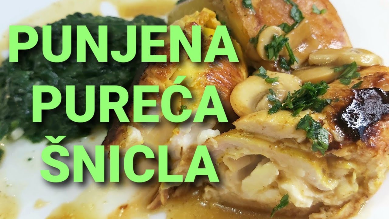 Punjena pureća &scaron;nicla sa sirom i &scaron;unkom / prvi dio /Vekana`s Cooking #3