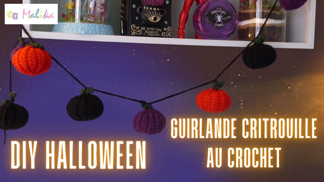 [DIY Crochet] : Guirlande de citrouilles au crochet - Déco Halloween Crochet
