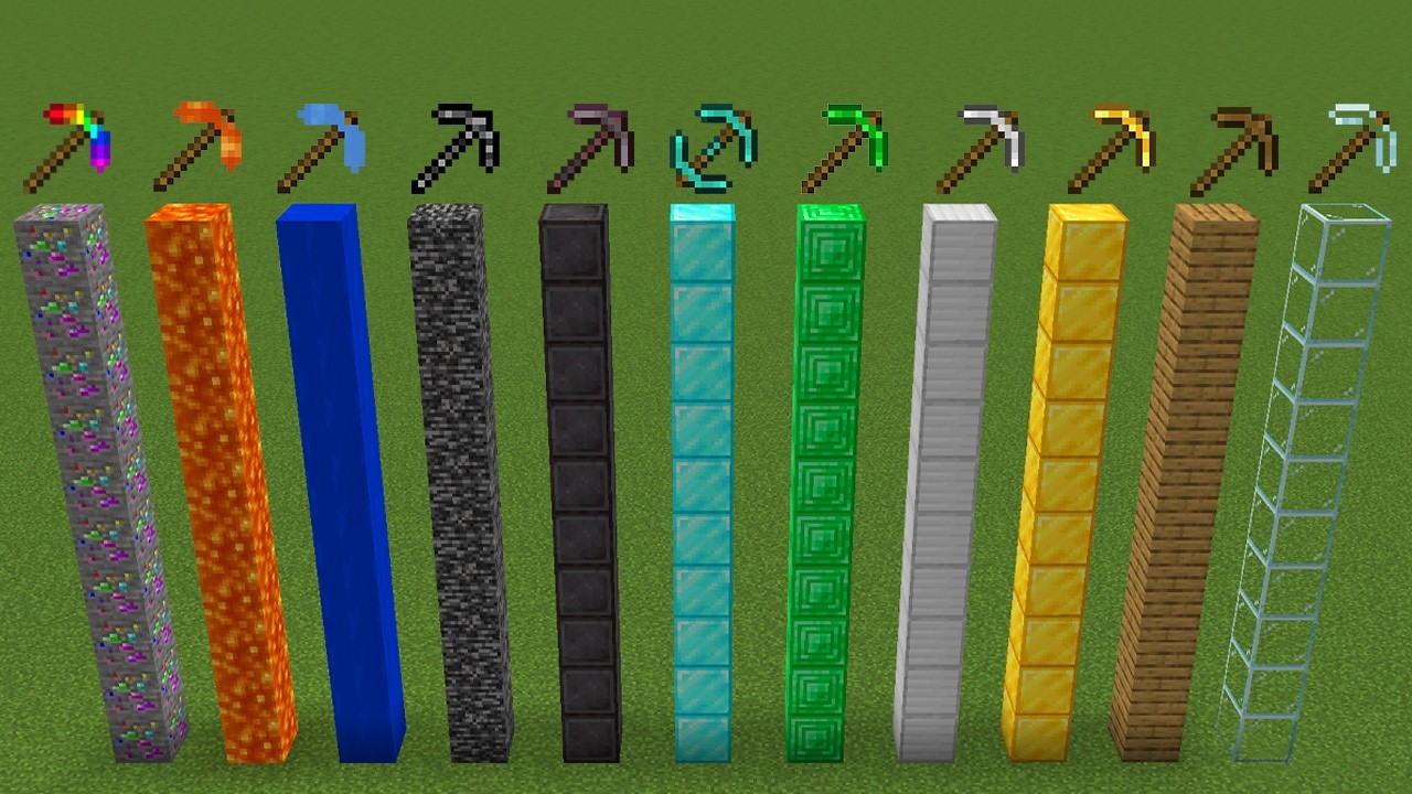 Which Minecraft Pickaxe Is The Fastest ???