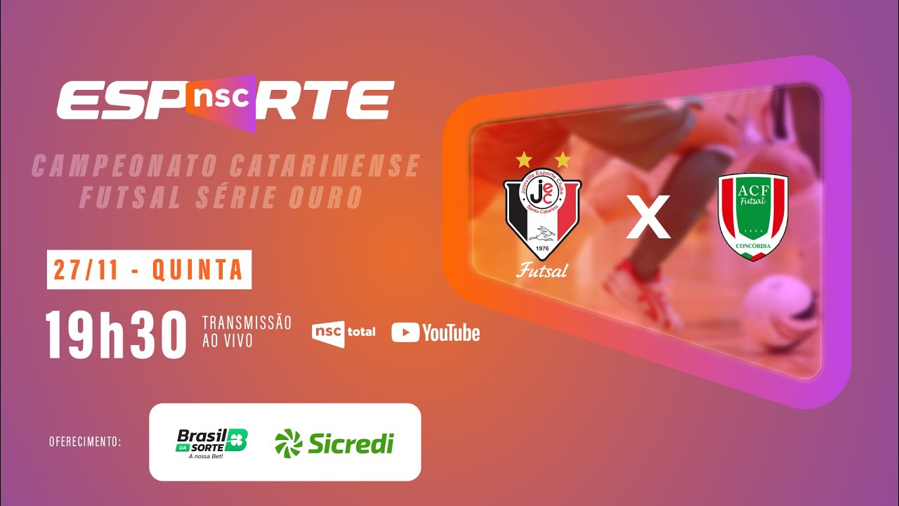 AO VIVO | JEC X CONCÓRDIA | JOGO DE VOLTA QUARTAS DE FINAL | SÉRIE OURO CATARINENSE DE FUTSAL 2025