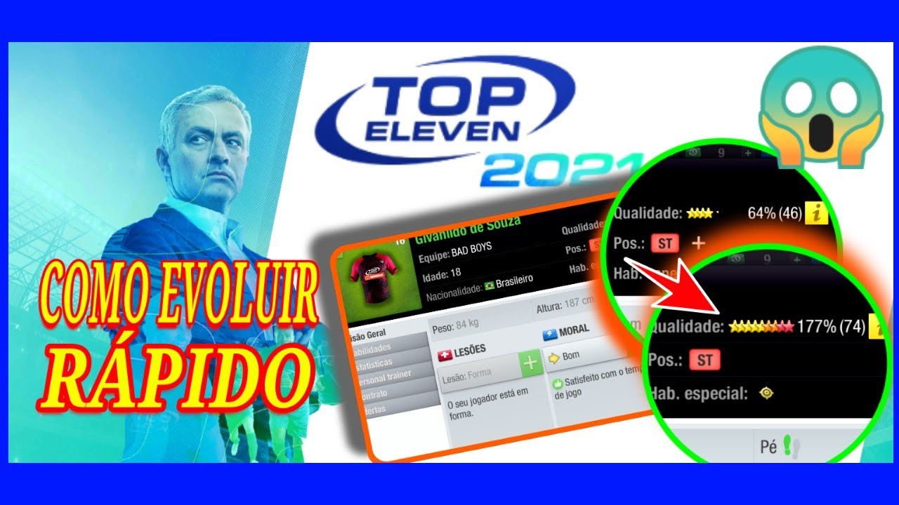 COMO EVOLUIR JOGADORES NO TOP ELEVEN 2021 - EVOLUIR DA MANEIRA CERTA - DICAS PARA INICIANTES