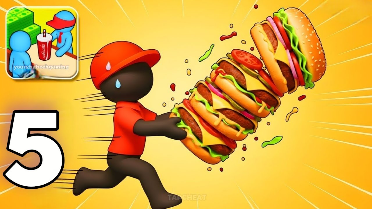 New Burger Please! - Gameplay Walkthrough Part 5 - Sell Burgers Earn Money (Android, iOS)