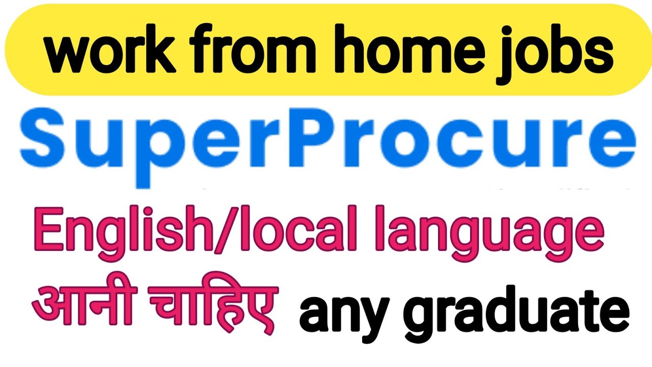 Work From Home Jobs For Freshers | superprocure Hiring | Package-2.25 Lakh | Latest Jobs 2022 | wfh