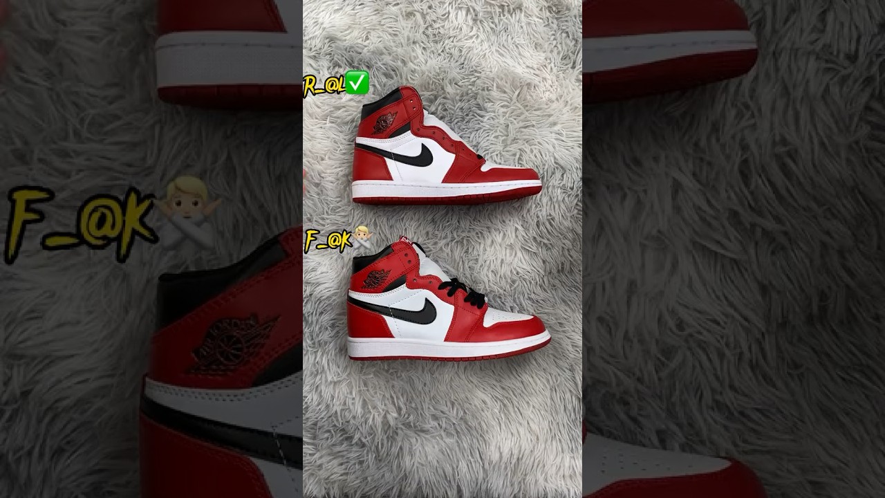 Real Vs Fake Chicago Jordan 1 #sneakerhead #sneakers #viral