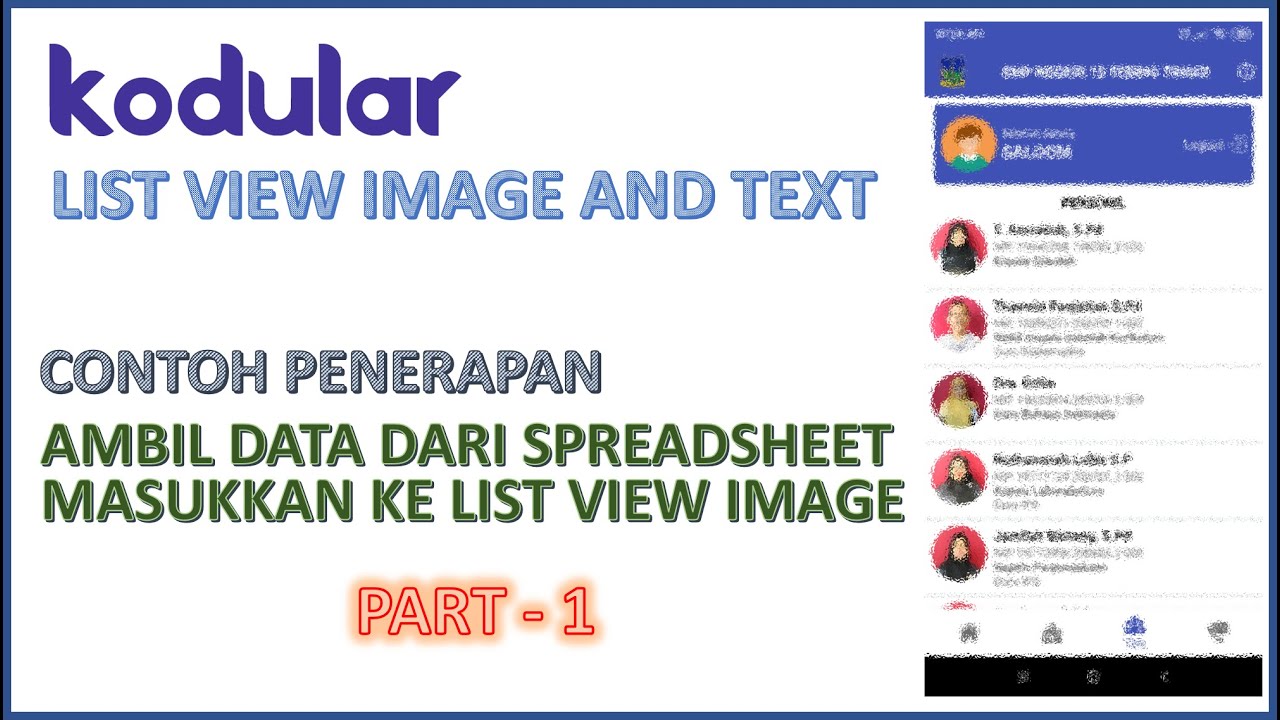 PART 1 - KODULAR CONTOH PENERAPAN LIST VIEW IMAGE AND TEXT
