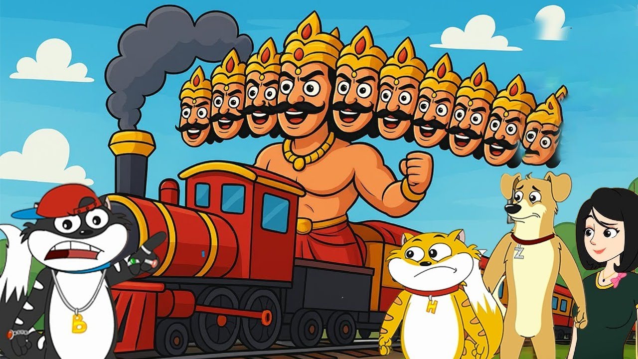 Dussehra Special  Honey Bunny और रावण की ट्रेन टक्कर | New Movie in Hindi | Cartoon For Kids |