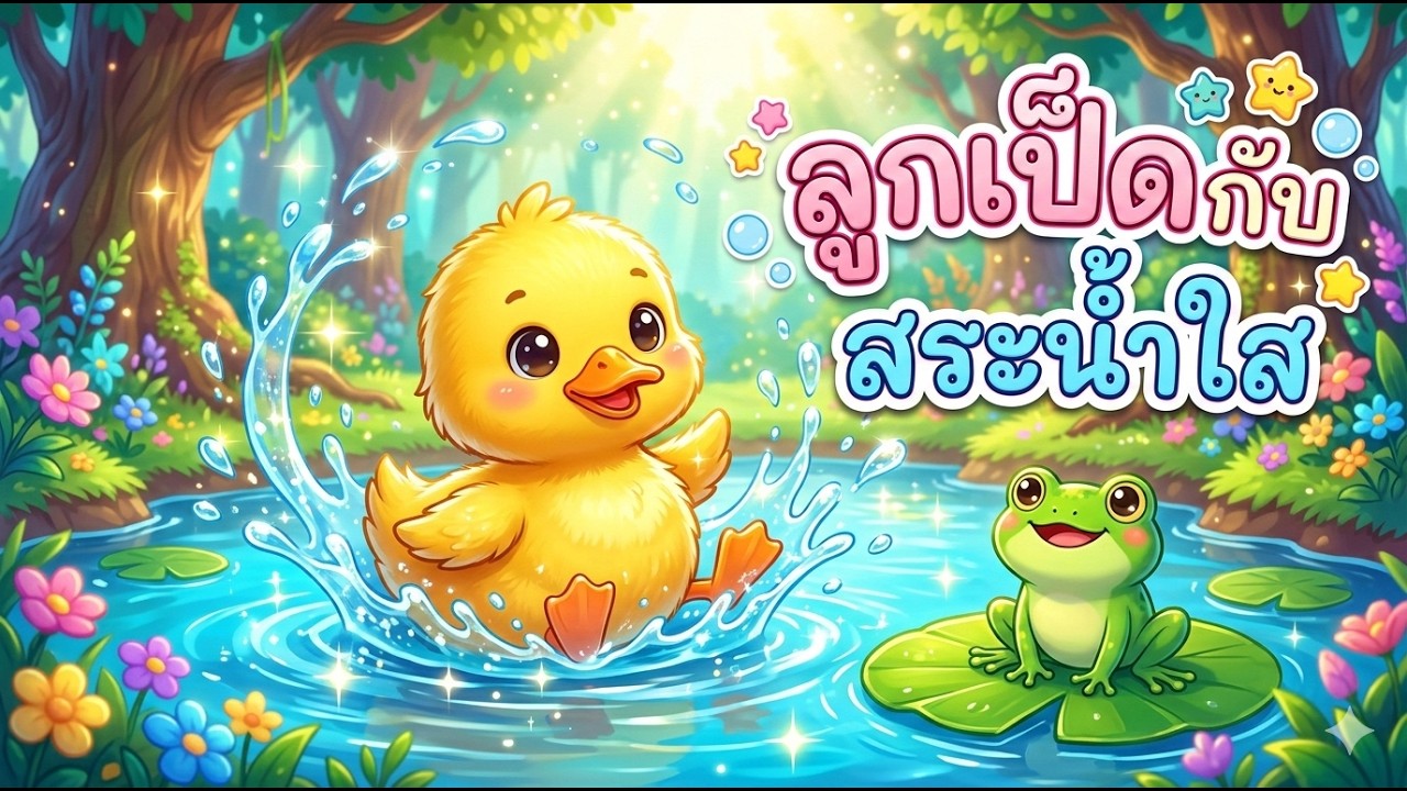 ลูกเป็ดกับสระน้ำใส | บ้านนิทานสายรุ้ง
