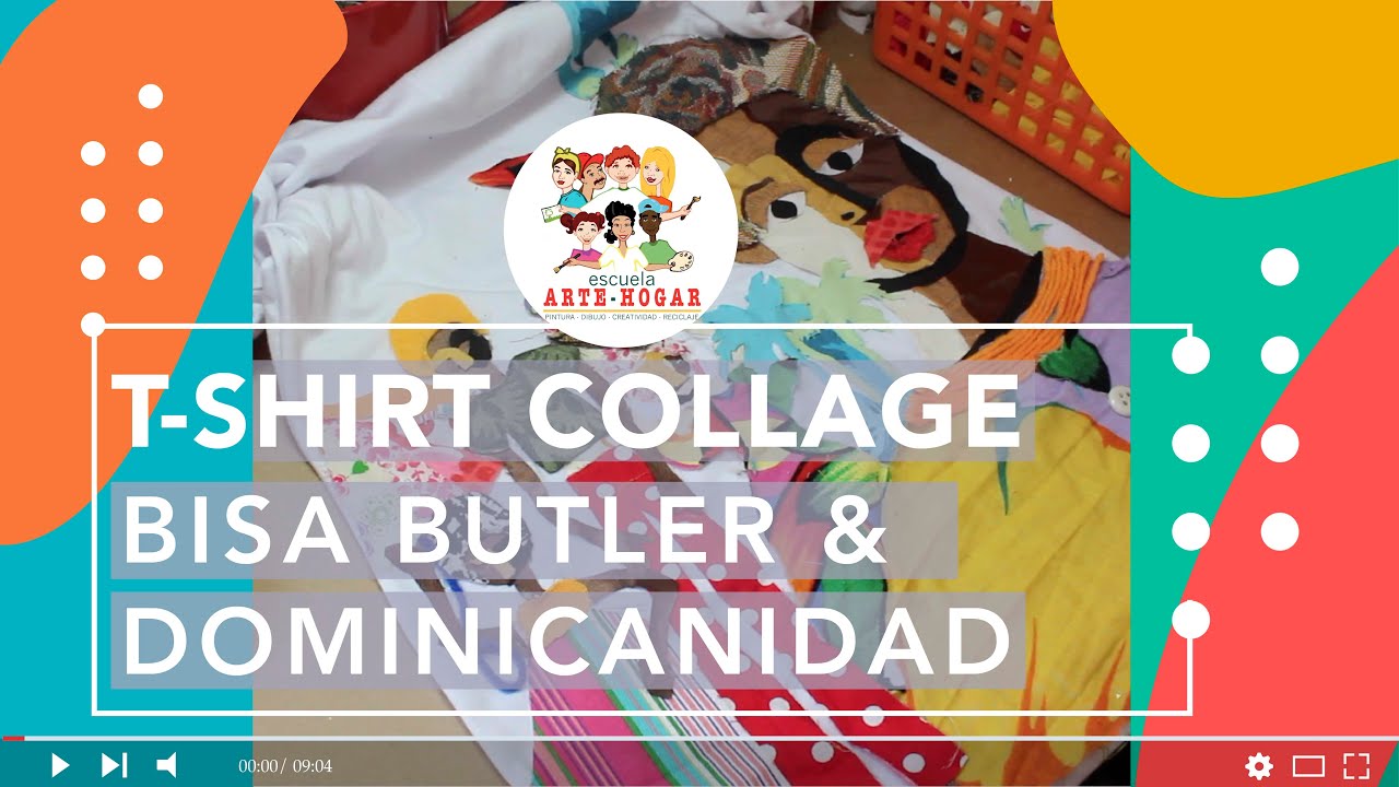 T-shirt en college textil inspirado en la artista Bisa Butler y personajes de la dominicanidad