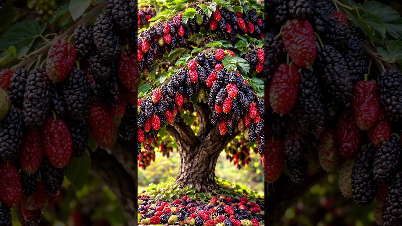 Easy and fast techniques for propagating and growing mulberry fruit trees #garden #fruits #nature