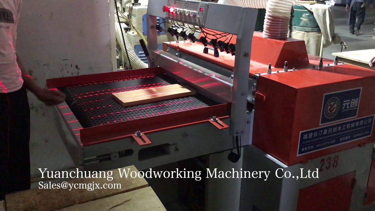 Multi blade Egde Trim Saw Machine with Crawler type