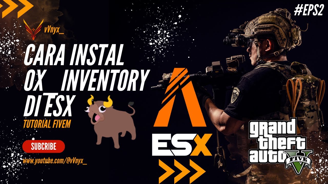 Cara Instal Ox Inventory Di ESX | * FREE* | TUTORIAL FIVEM EPS#2