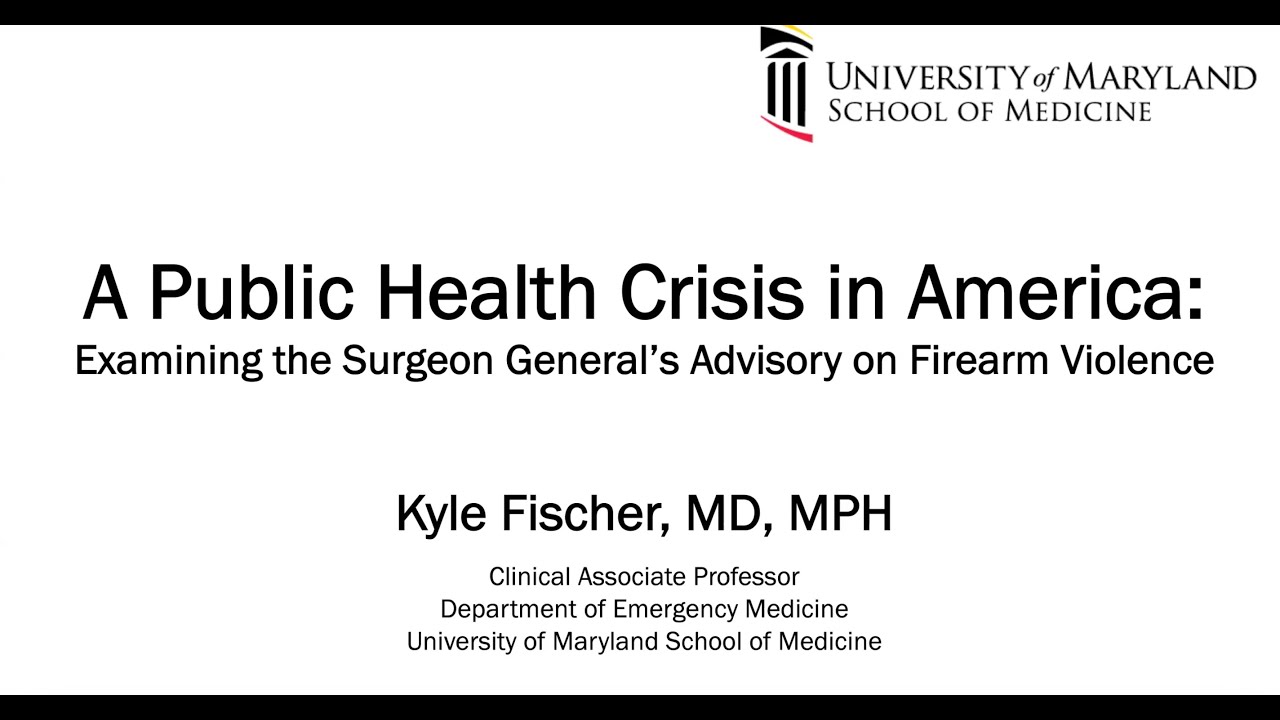 11.14.24: A Public Health Crisis in America: Examining Firearm Violence. Kyle Fischer