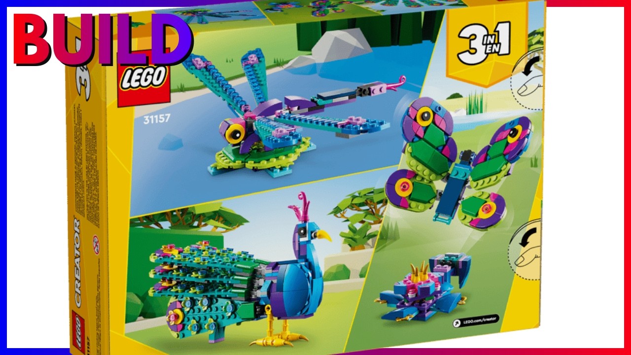 Lego 31157 Creator 3in1 Exotic Peacock Build