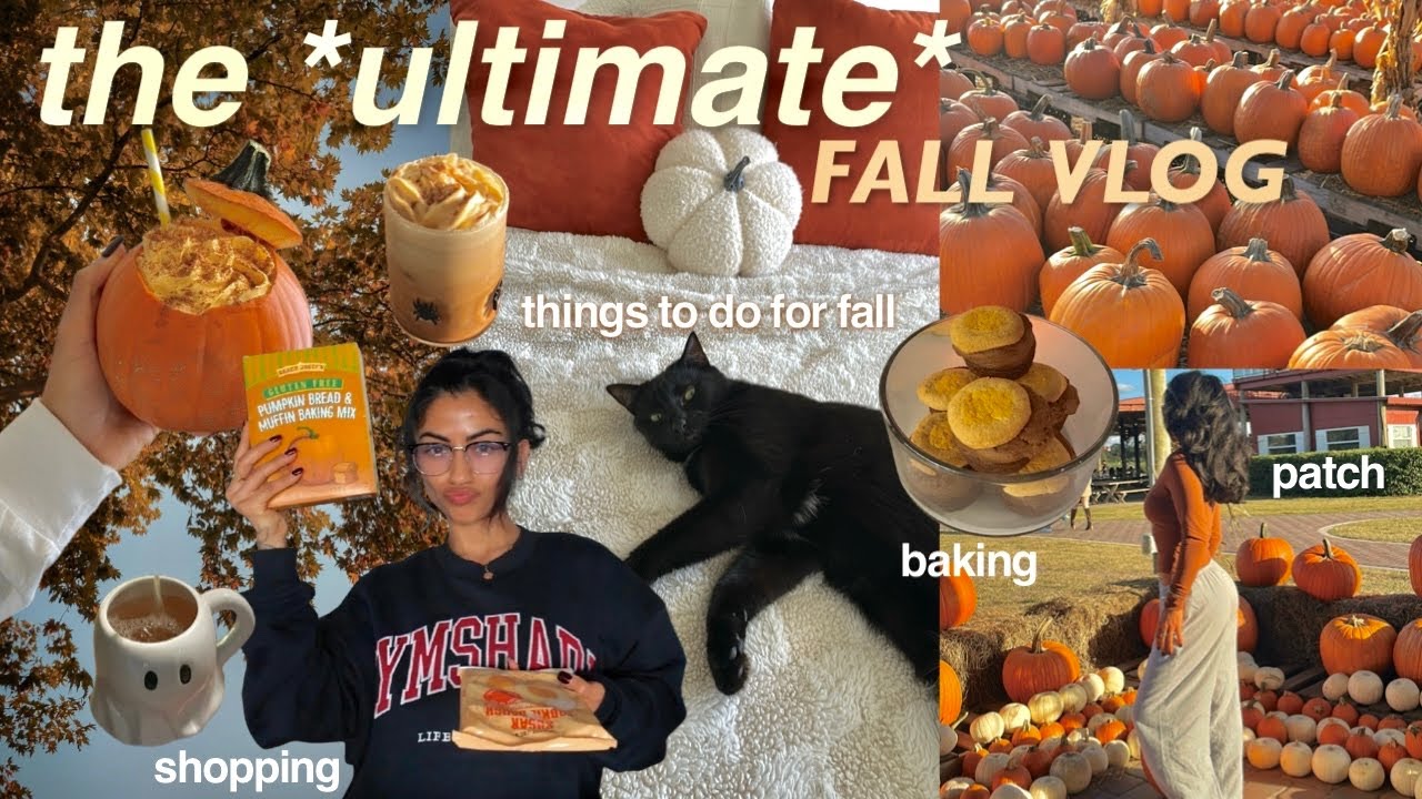 *лучший* осенний видеоблог 🍂 (праздничные осенние занятия) выпечка, Trader Joe&rsquo;s + тыквенная грядка