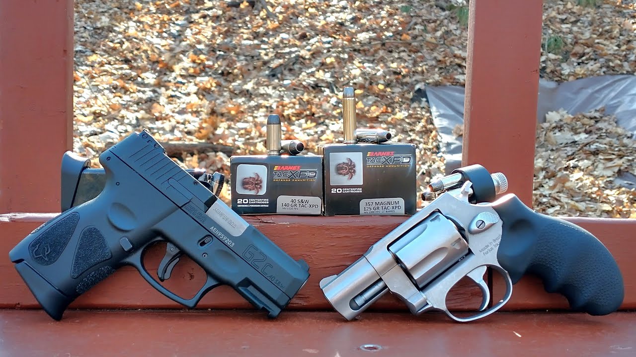 Short Barrels - .40 S&W VS .357 Magnum - Barnes TAC-XPD Ballistic Gel Test