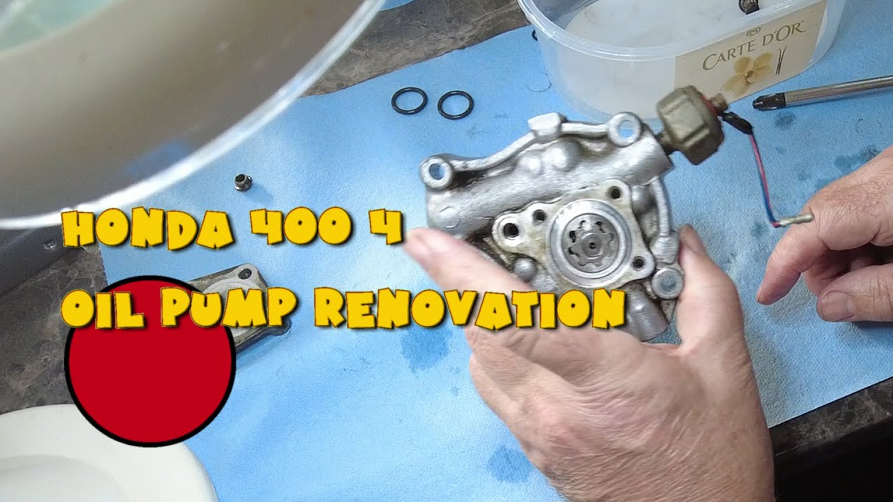 Honda 400 4 Oil pump check and rebuild