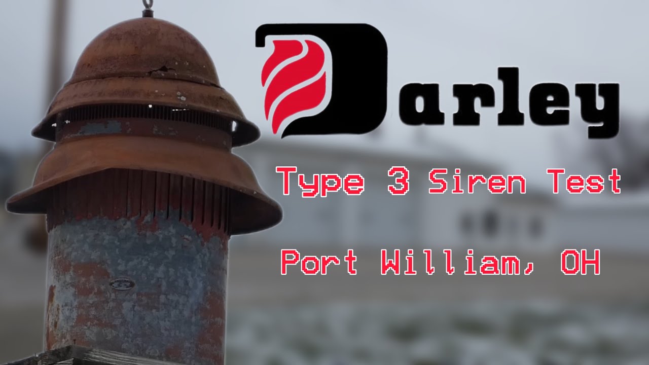 W.S. Darley Type 3 Siren Test | 1 Min Alert (x3) | Port William, OH