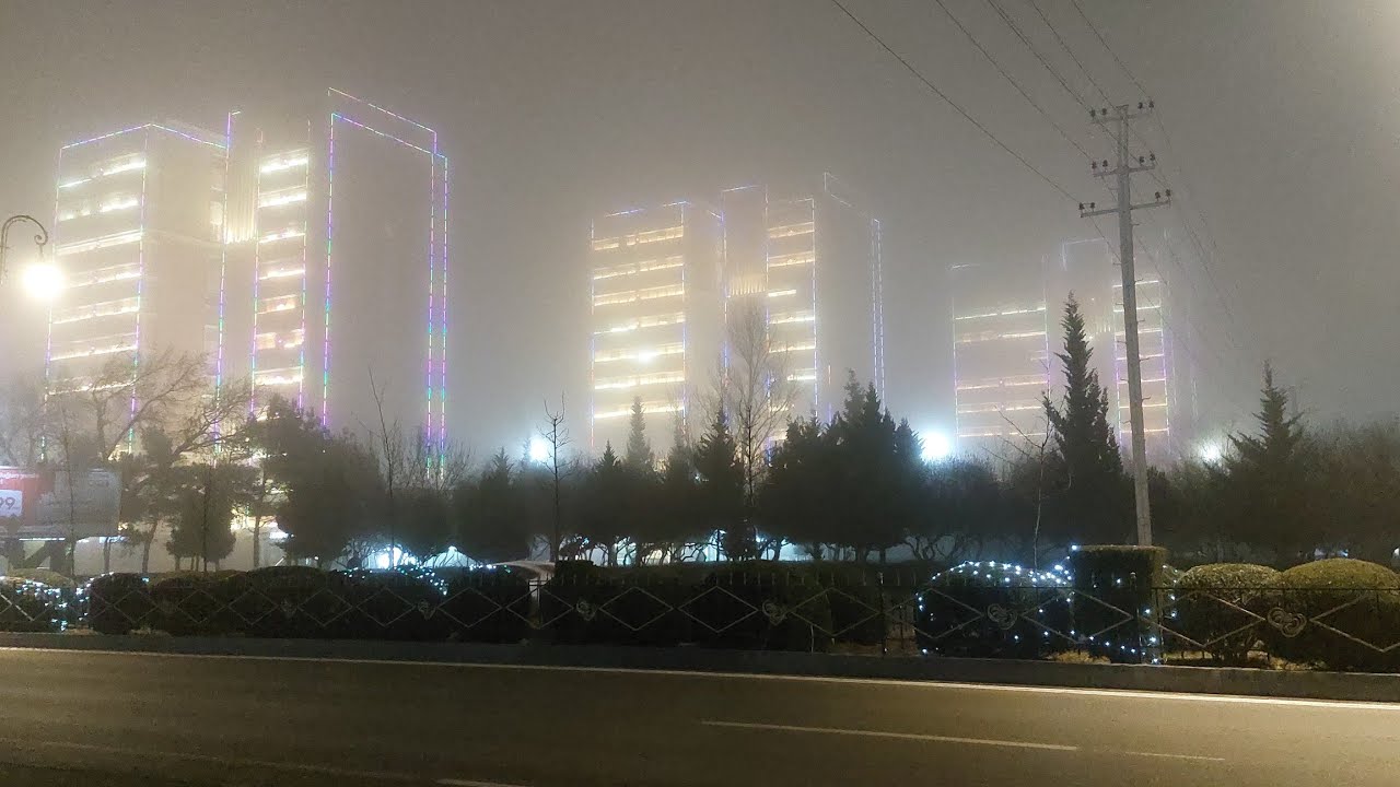 Прогулка тумане в Сумгайыте,утро туманное утро седое ) 