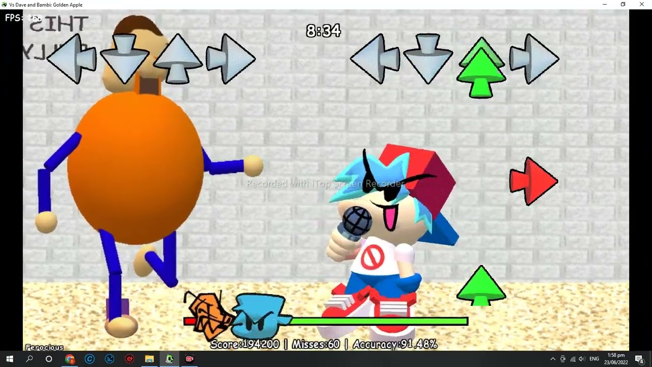 ferocious but baldi sings it