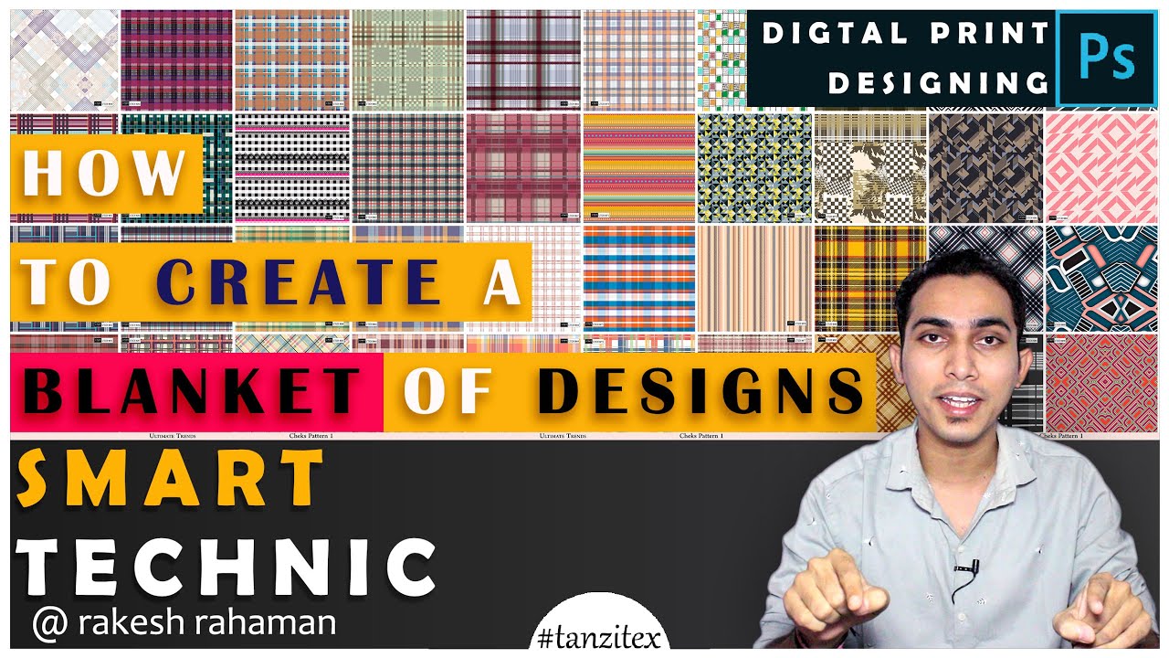 Photoshop Tutorial To Create Blanket of Multiple Designs For 