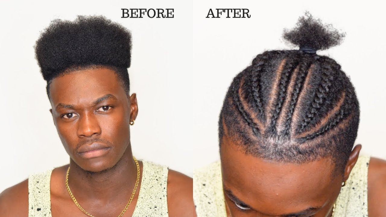 High Top Braids | GF Does Sick Men's Cornrow Hairstyle | Quick & Easy!