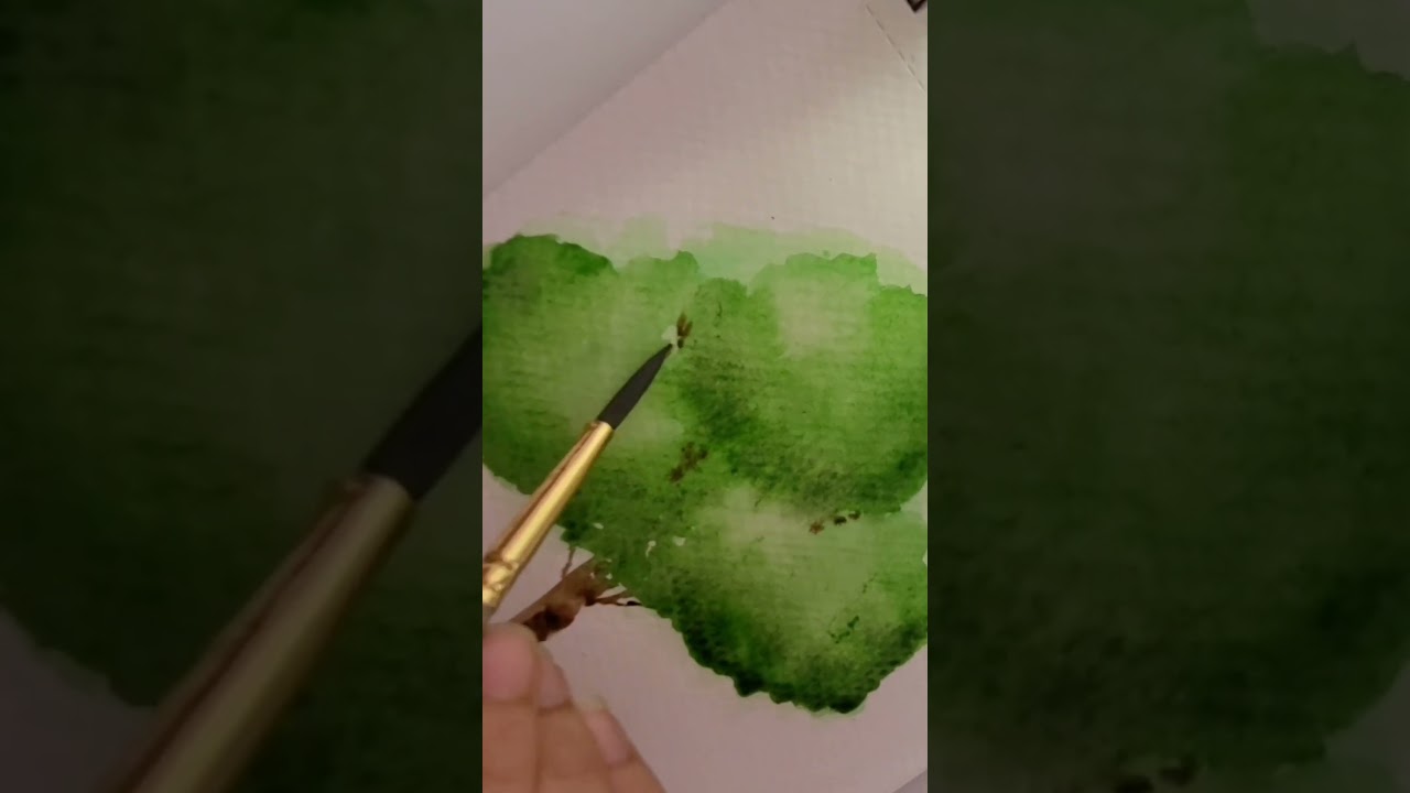 PAINT a TREE in WATERCOLOUR🌳🍃 