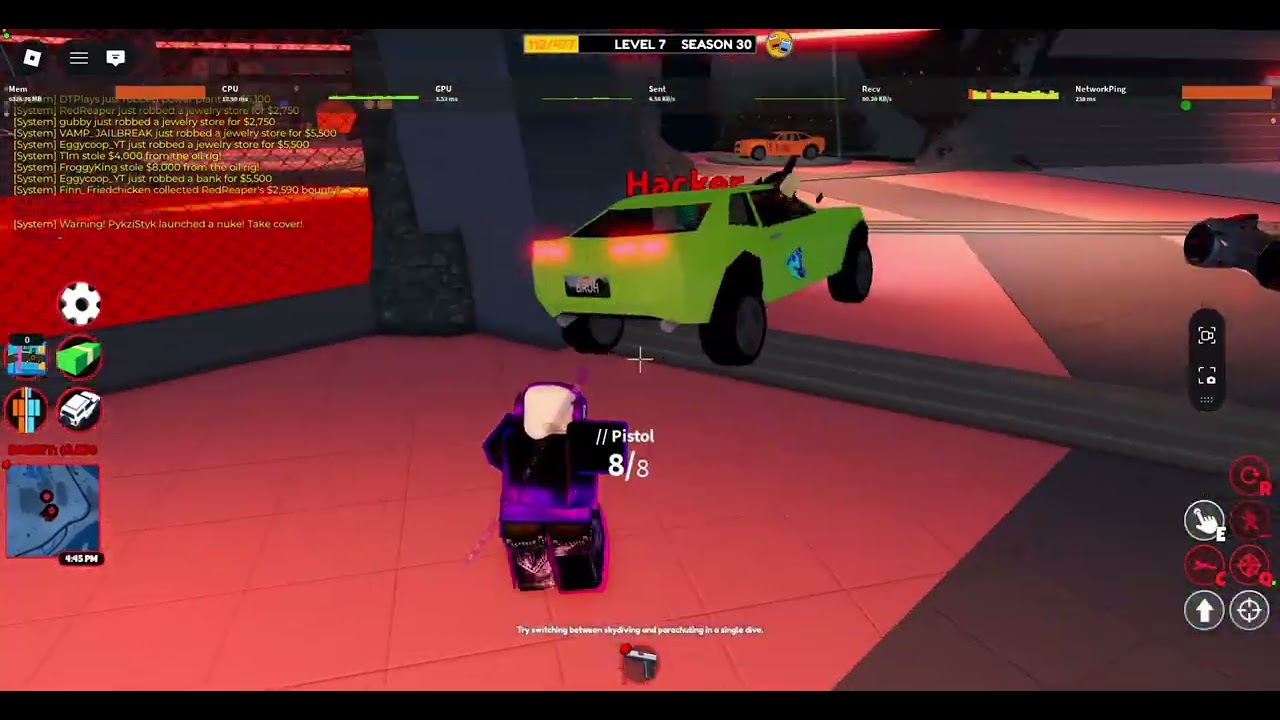 Nuke experience inside of Roblox jailbreak!