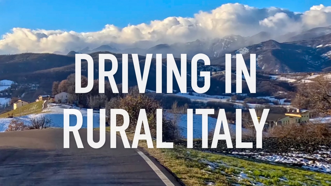 🇮🇹 Relaxing POV Drive Through Rural Italy  | Sunny Hills & Snowy Fields Near Reggio Emilia
